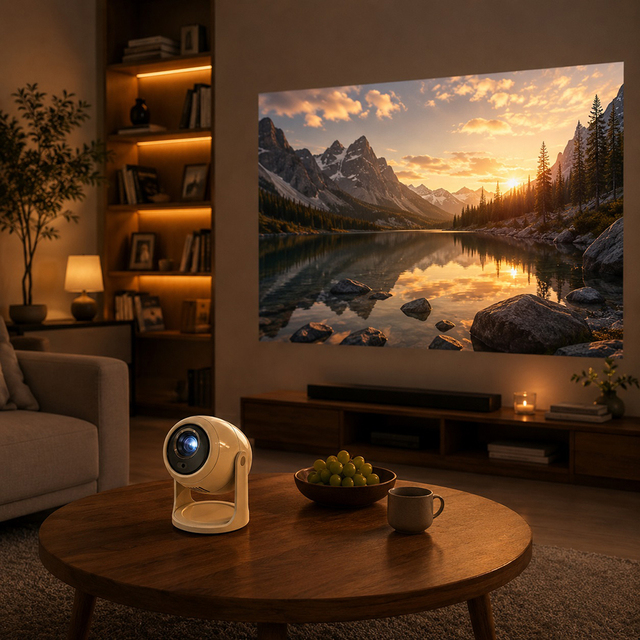 Veacine B10 Mini Native 720P Projector Home Theater Movie Projector with Built in APPs Compatible with PS5 Smartphone HDMI