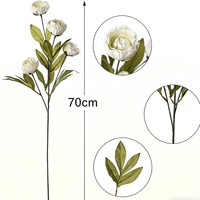 Bunga Peony Buatan Tangan Mewah 4 Kepala dari Pabrik |   Batang Bunga Sutra Real Touch untuk Dekorasi Rumah & Karangan Bunga Pengantin DIY