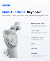 M01 Perche à selfie IA la plus vendue avec rotation à 360°, suivi automatique du visage, stabilisateur de cardan 3 axes intelligent pour téléphones mobiles iPhone Samsung