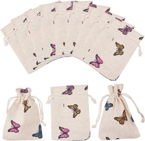 Bolsa de Algodón con Cordón para Joyería, con Diseño de Mariposa, Impresión Personalizada al por Mayor - Product Image 1