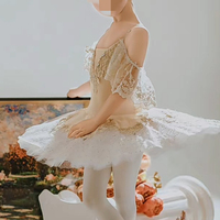 Nouvelle jupe de ballet pour enfants, robe de performance pour fille, costume de scène TUTU en satin bouffant, inspiré de la Belle au bois dormant