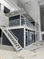 Belle maison de vie fabriquée avec 2 chambres à coucher Maison préfabriquée à double étage bon marché Maison modulaire en conteneur Maisons préfabriquées