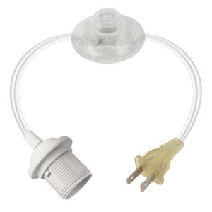 E12 cơ sở vải ánh sáng bướm Clip đặt bóng đèn và E14 chủ ổ cắm màu nâu dệt đèn chuyển đổi chúng tôi dây nguồn - Product Image 3