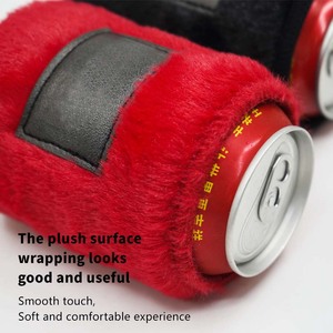 Refroidisseur de canette en peluche isolé de 12oz avec logo personnalisé, manchon de bière en néoprène vierge à sublimation, support de canette mince et trapu - Product Image 2