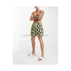 Hot <strong>Gay</strong> <strong>Men's</strong> Contrast Line Swim <strong>Shorts</strong> Solid Style Beach Pants OEM Sports Wear for Adults - Product Image 5
