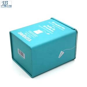 Kotak Kemasan Kaleng Teh Logam Persegi Panjang, Wadah Kaleng Teh dan Teh dengan Tutup Geser - Product Image 4