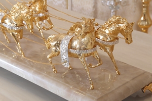 Medieval Luxury Style Gilded Bronze <strong>Carriage</strong> Watch <strong>Clock</strong> With Marble Base, Antique Brass Gold <strong>Carriage</strong> <strong>Clock</strong> - Product Image 3