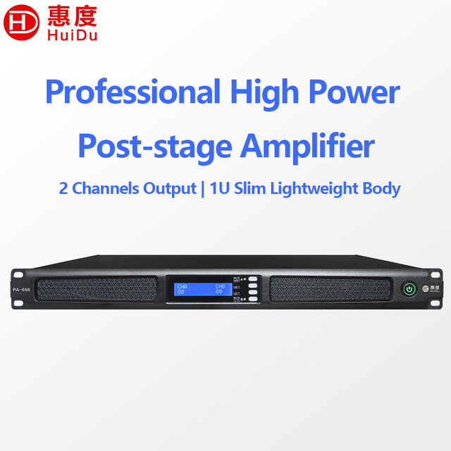 PA-666 2 Channel Class D Power Amplifier 2*2100W 8ohm High Power Stage PA DJ Professional Sound System High SNR 112dB