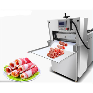 HN QDMECH Trancheuse à viande électrique Machine de découpe de rouleaux de boeuf réglable Machine de découpe d'agneau à coupe commerciale - Product Image 5