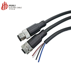 Konektor plug penerbangan M12, konektor tahan air pria dan wanita dengan 4/5/8p, untuk koneksi sensor-ke-soket dengan kabel - Product Image 2