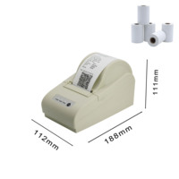 Imprimante thermique sans fil Bluetooth 58 mm pour reçus et étiquettes, compatible avec une balance électronique pour imprimer des étiquettes de pesage