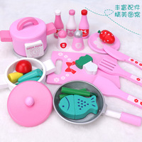 Faire semblant en bois grande cuisine jouet nourriture jeu cuisine jouer ensemble jouet enfants en bois cuisine jouet ensemble