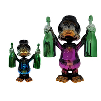 Sculpture d'art pop de Donald Duck en fibre de verre, édition limitée, artisanale, décor vibrant, cadeau