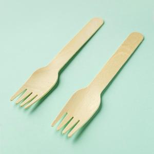 Tenedor de Madera de 160 mm, Desechable, Ecológico, Seguro para Alimentos, Utensilio de Comedor Natural Biodegradable para Restaurantes de Servicio Rápido - Product Image 2