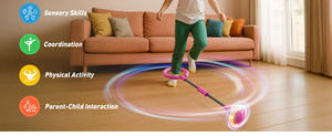 Skip Ball - Jeu de fitness pliable et coloré avec roues lumineuses pour intérieur et extérieur pour enfants, cadeaux cool de Noël et d'anniversaire pour filles et garçons - Product Image 6
