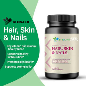 Advanced <strong>Hair</strong> <strong>Skin</strong> <strong>Nails</strong> <strong>Vitamins</strong> With Biotin &amp; Keratin for Healthy <strong>Hair</strong> Growth &amp; Strength - Product Image 6
