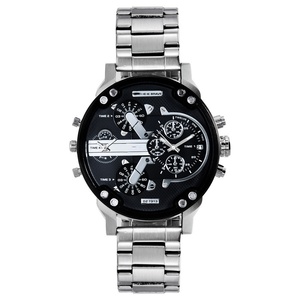 2026 Men's Quartz Watch Alloy Case <b>Acrylic</b> Strap Pointer Dial Personalized Large Trendy Stainless Steel Strap - Product Image 4