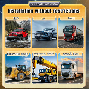 2 đèn chiếu sáng ô tô đèn lưới tản nhiệt <span class=keywords><strong>LED</strong></span> Đèn sương mù lái xe 4 ống kính đèn phụ trợ bên ngoài xe tải xe địa hình - Product Image 6