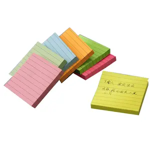 Lined Sticky Notes Ruled Post Sticky Colorful Super Sticking Power Memo Pads Strong Adhesive