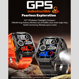 Smartwatch Sportivo <span class=keywords><strong>GPS</strong></span> GTH3 per Uomo, Batteria Grande da 540mAh, Posizionamento Preciso, Impermeabile IP68, Modalità Multi-Sport, Bussola - Product Image 2