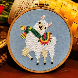 DIY Punch <b>Needle</b> Kit for Beginners with All Tools Included Animal Design Polyester Embroidery Material Easy Wall Hanging Set - Product Image 1