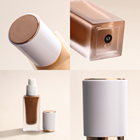 Nouveau design, fond de teint liquide mat velours imperméable 30 ml, teinte foncée, 24 nuances en stock, couleur personnalisée, marque privée, longue tenue