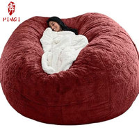 Promotion Fauteuil pouf inclinable en tissu EPP, grand canapé-lit rond, grand canapé, fauteuils poufs géants