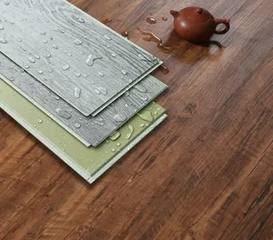Handscraped Waterproof 5mm 5.5mm 6 Mm Click Wood Design Spc Vinyl Flooring Planks