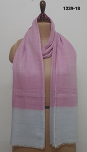 Linen Self <b>Check</b> Floral <b>Scarf</b> Long Length Quick Dry & Lightweight Anti-Bacterial All Seasons - Product Image 5