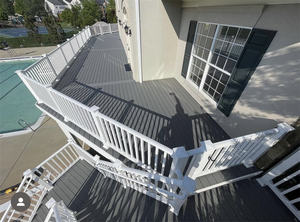 Banc de jardin extérieur en composite bois-<span class=keywords><strong>plastique</strong></span> (WPC) lisse, moderne, imperméable, avec cadre à lattes solides - Product Image 3