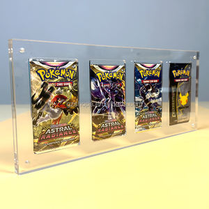 SHP Meilleures Ventes Acrylique Pokemon <span class=keywords><strong>Booster</strong></span> Packs Cas 4 Slot Pokemon Cartes Pack Haute Qualité Vitrine - Product Image 2