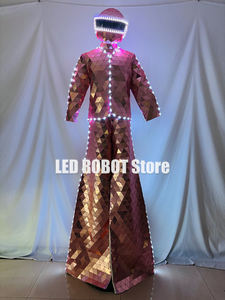 Zancos de espejo con luz LED rosa para escenario Halloween Pascua <span class=keywords><strong>Bar</strong></span> Fiestas de baile <span class=keywords><strong>Flamenco</strong></span> personalizable - Product Image 2