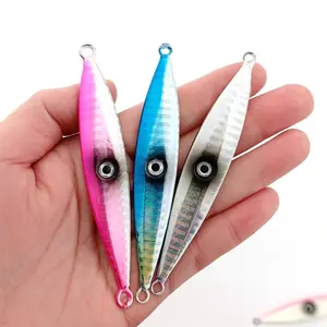 โลหะ Jig Lure 40G 60G 80G 100G 120G 150G 200G 250G 300G Cast Lure Deep Sea Luminous Slow Jigging แผ่น Jig Fishing Lure