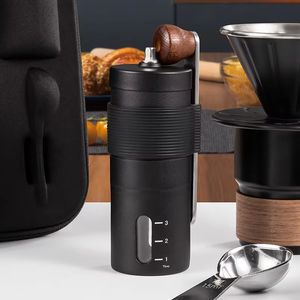Ensemble de préparation de café portable moderne en acier inoxydable, couleur noire, pour les voyages - Product Image 3