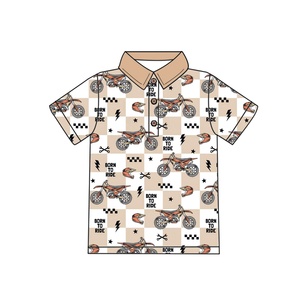 <span class=keywords><strong>Polo</strong></span> pour enfants en fibre de bambou à imprimé western personnalisé, manches courtes, respirant, décontracté, pour garçons et filles - Product Image 2