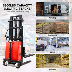 33000Lbs חצי-חשמלי, 98 "הרמת גשש גובה ווקי, רגליים קבועות חומר להרים חומר עם מזלגות מתכווננות - Product Image 6