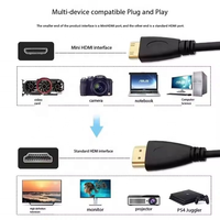Câble Mini HDMI (Source) vers HDMI (Affichage) Haute Vitesse 0,5m 1m 1,5m 2m 3m 5m Noir 4K 60Hz