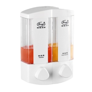 Fengjie Wall Mounted Double Soap Dispenser Abs Material Hand Press Refillable For Bathroom Hotel Use - Product Image 1