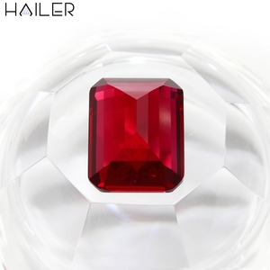 Accessoires de bijouterie : Pierre de rubis rouge sang de pigeon taille émeraude, rubis cultivé en laboratoire, <span class=keywords><strong>prix</strong></span> <span class=keywords><strong>au</strong></span> <span class=keywords><strong>gramme</strong></span> - Product Image 2