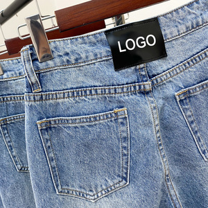 Jeans vintage bleu à fermeture éclair latérale 2025, jeans en denim <span class=keywords><strong>coupe</strong></span> droite, taille basse, <span class=keywords><strong>coupe</strong></span> <span class=keywords><strong>bootcut</strong></span>, jeans pour femmes - Product Image 6