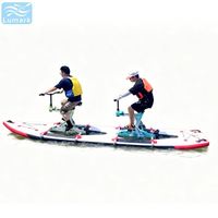 Vélo aquatique à pédales pour 2 personnes avec cadre en plastique, grand tapis flottant plat SUP, performance optimale, rangement facile pour rivière, de l'usine chinoise Lumark