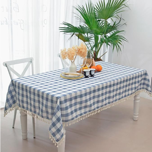 <span class=keywords><strong>Tovaglia</strong></span> a Quadretti 100% <span class=keywords><strong>Cotone</strong></span> per Picnic all'Aperto Decorazione Natalizia - Product Image 1