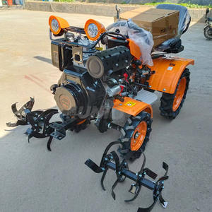 Mini Tractor <span class=keywords><strong>con</strong></span> Rotocultor, Herramientas Agrícolas para Campos Secos y Arrozales, Multimotocultor <span class=keywords><strong>con</strong></span> <span class=keywords><strong>Remolque</strong></span>, Cultivadores de Suelo - Product Image 5