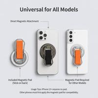 Support magnétique pour téléphone avec bracelet en tissu, béquille rotative à 360 degrés en alliage de zinc et fibre de carbone, aimant N54 multicolore