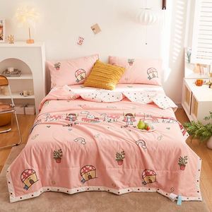 Edredón de Verano Suave y Lavable a Máquina, Fácil de Guardar, de Algodón, Fresco, para Dormitorios y Decoración del Hogar - Product Image 3