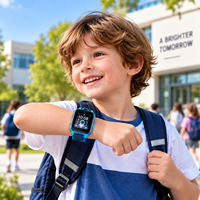 Jam Tangan Pintar GPS Anak dengan Layar Sentuh IPS 1,4 Inci * Kamera Depan 240, Panggilan 4G LTE dan Pelacakan Rute