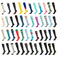 Peut être mélangé Chaussettes de compression respirantes en fil de nylon pour femmes