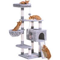 Tour d'arbre à chat personnalisable Condo avec sisal et jouets pour chat Bois et papier pour jouer Repos Accessoire pour chat Poteau à gratter