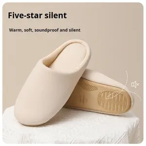 Kış ve Sonbahar Stili Yıkanabilir Sessiz Bayan Terlikleri, Yumuşak Tabanlı, Ev ve İç Mekan Kullanımına Uygun, Pamuktan Üretilmiştir - Product Image 3