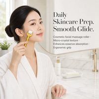 Rouleau de massage micro-cristallin pour le soin quotidien du visage, idéal pour les voyages et la maison, outil de massage, vente en gros, marque privée